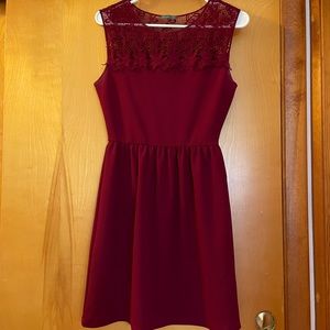 Maroon skater dress
